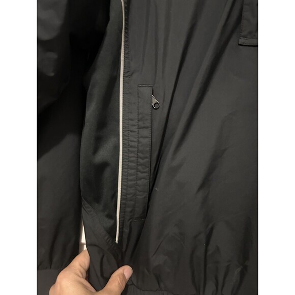 FootJoy FJ Dryjoys Jacket Mens Size Small Black Golf Windbreaker Lined 1/4 Zip - Picture 2 of 5